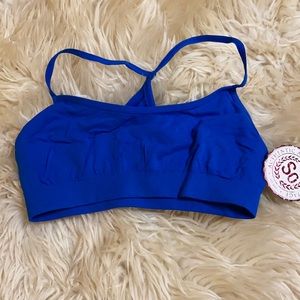 NWT SO royal blue seamless low impact racerback sports bra size S